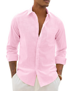 Men's Relaxed Fit Lightweight Button Up Shirt