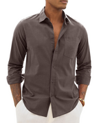 Men's Relaxed Fit Lightweight Button Up Shirt
