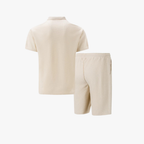 Men's Textured Polo Set