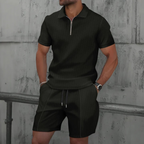 Men's Textured Polo Set
