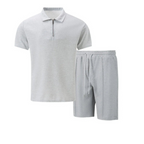 Men's Textured Polo Set