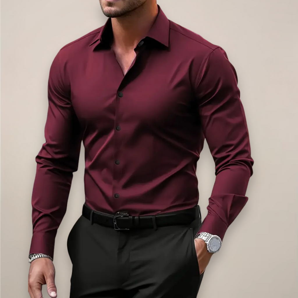 Men’s Slim Fit Long Sleeve Dress Shirt