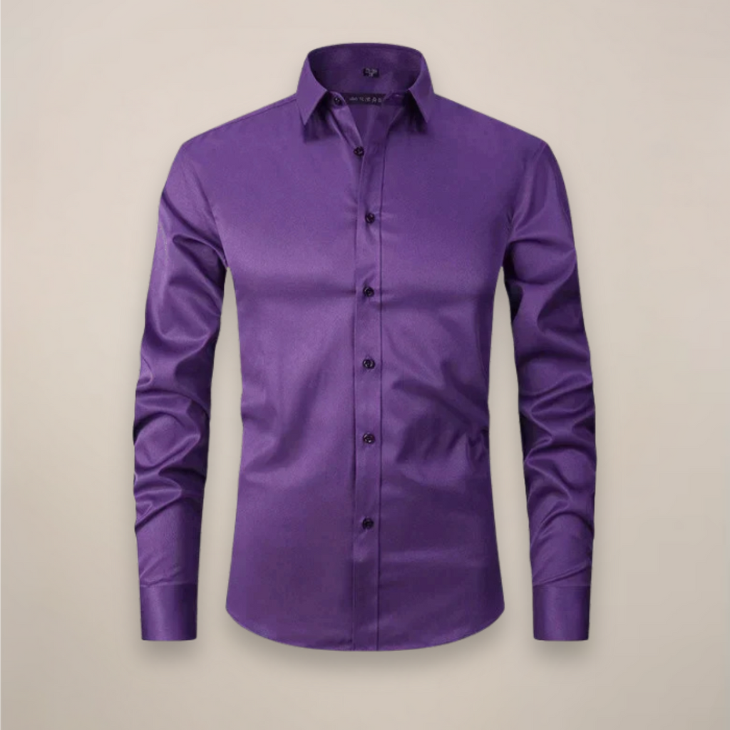 Men’s Slim Fit Long Sleeve Button-Down Shirt