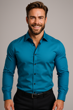 Men’s Slim Fit Long Sleeve Button-Down Shirt