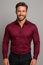 Men’s Slim Fit Long Sleeve Button-Down Shirt