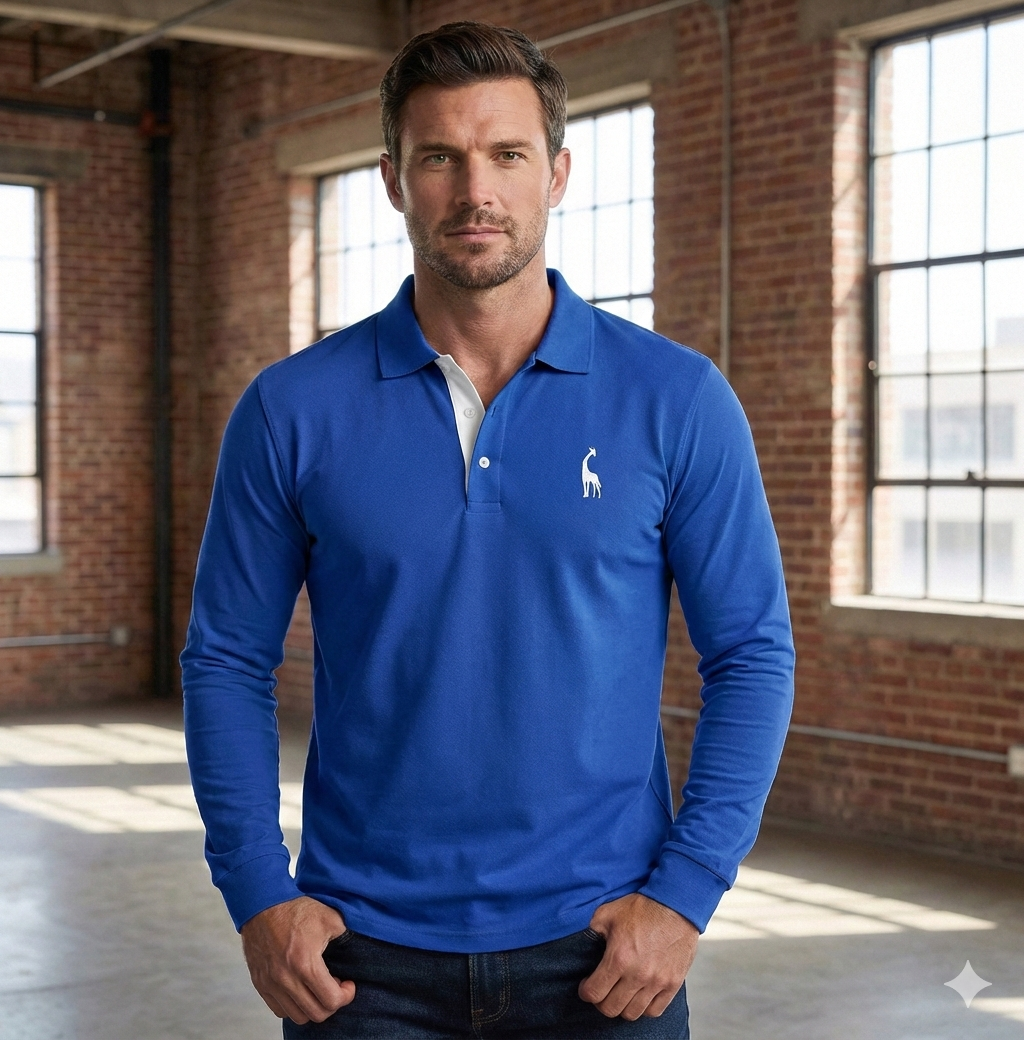 Men's Long-Sleeve Polo Shirt