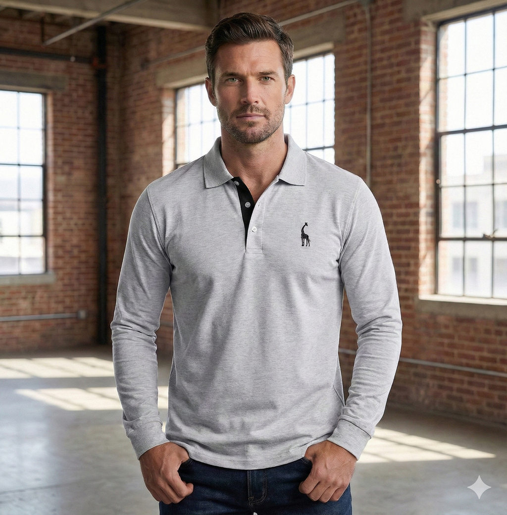 Men's Long-Sleeve Polo Shirt