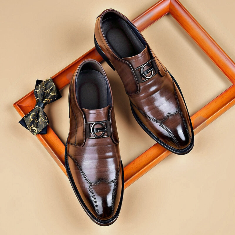 Men’s Buckle Monk Strap Dress Shoes