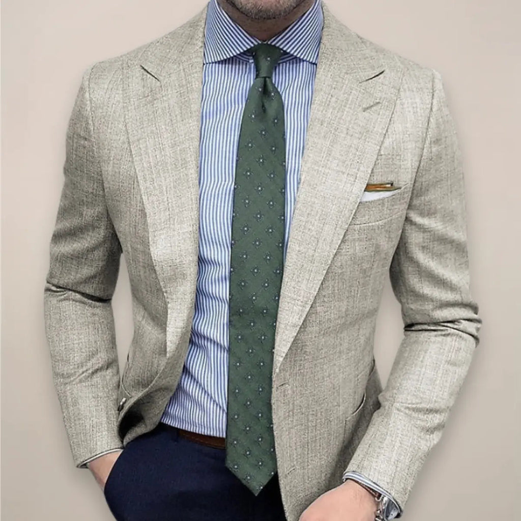 Men's Casual Blazer With Notch Lapels
