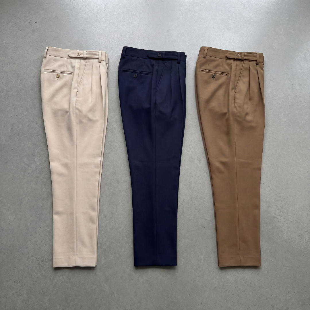 Men's Pleated Straight Leg Dress Pants