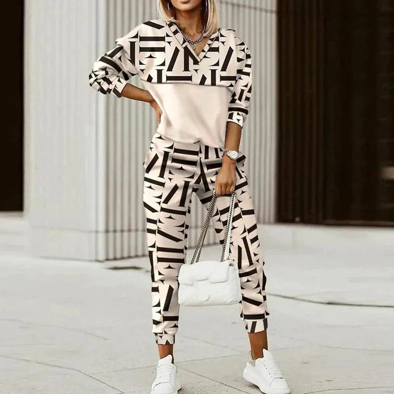 Women’s Hooded Top and Pants Tracksuit Set