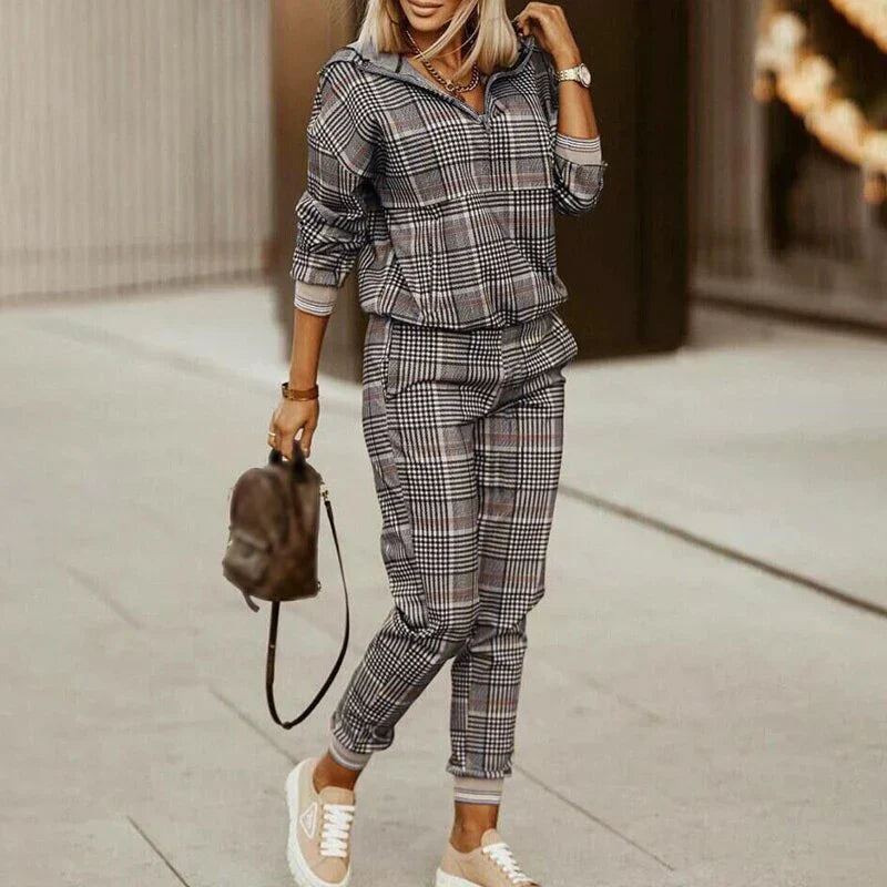 Women’s Hooded Top and Pants Tracksuit Set