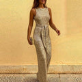 Women's Open Back Sequin Jumpsuit