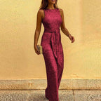 Women's Open Back Sequin Jumpsuit