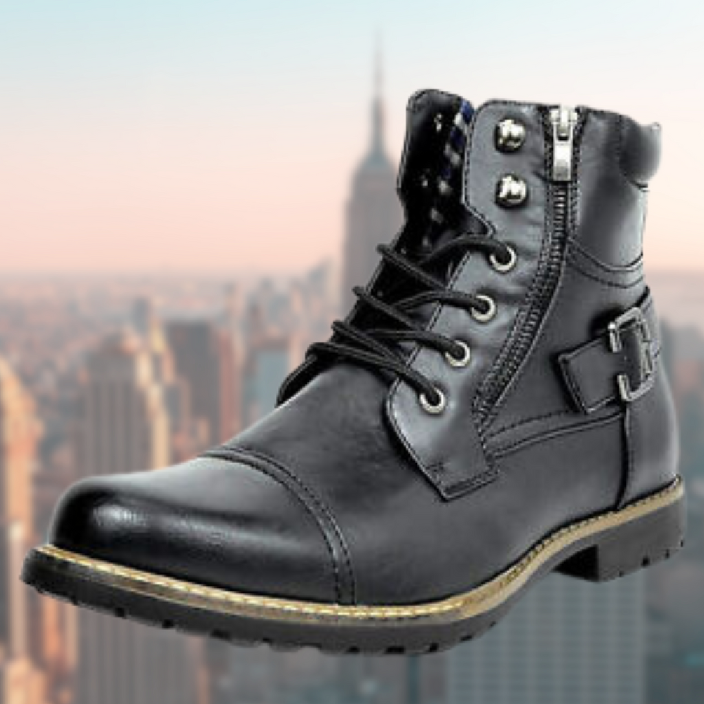 Men's Rugged Side Zip Combat Boots