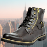Men's Rugged Side Zip Combat Boots