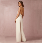 Women's Wide Leg Halter Jumpsuit