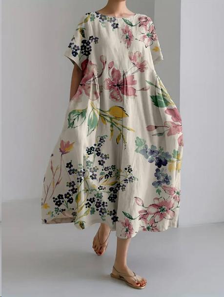 Women’s Floral Oversized Midi Dress