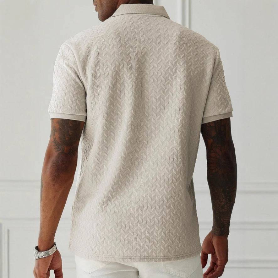 Men’s Textured Polo Shirt