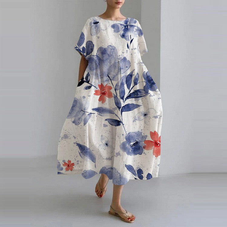 Women’s Floral Oversized Midi Dress