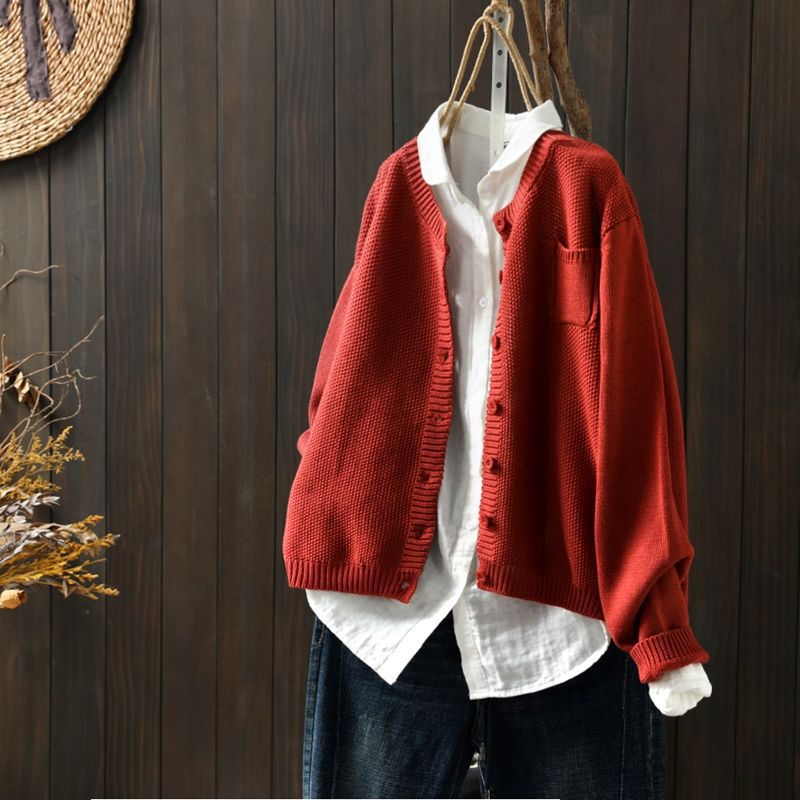 Women’s Relaxed Button-Front Knit Cardigan
