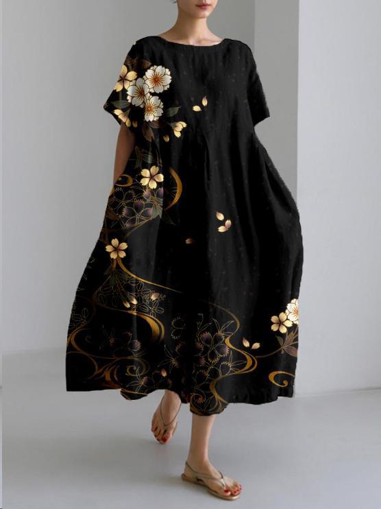 Women’s Floral Oversized Midi Dress