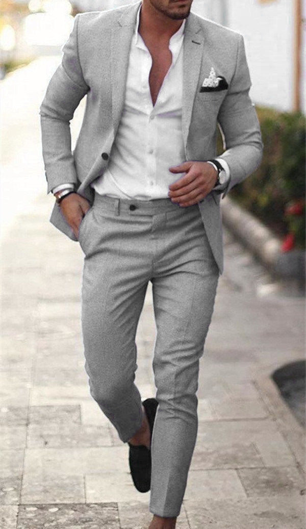 Men's Textured Two Piece Suit