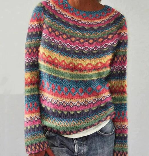 Women’s Patterned Crew-Neck Sweater