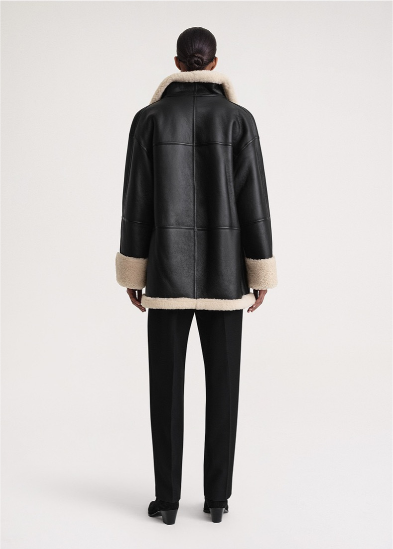 Women's Oversized Jacket with Contrast Trim