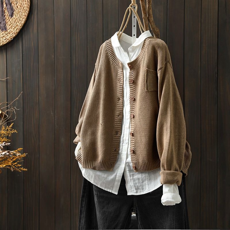 Women’s Relaxed Button-Front Knit Cardigan