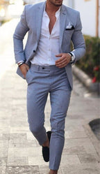 Men's Textured Two Piece Suit