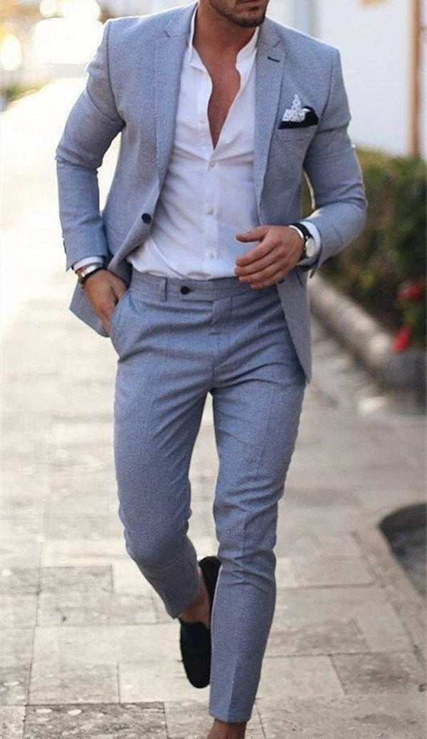 Men's Textured Two Piece Suit