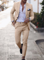 Men's Textured Two Piece Suit