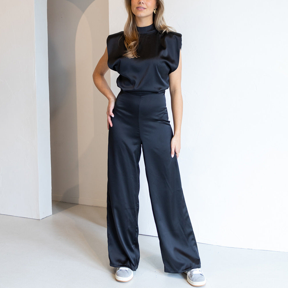 Women’s Sleeveless Wide-Leg Jumpsuit