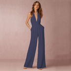 Women's Wide Leg Halter Jumpsuit