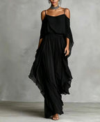 Women's Draped Wide-Leg Pant Set
