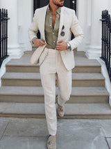 Men's Textured Two Piece Suit