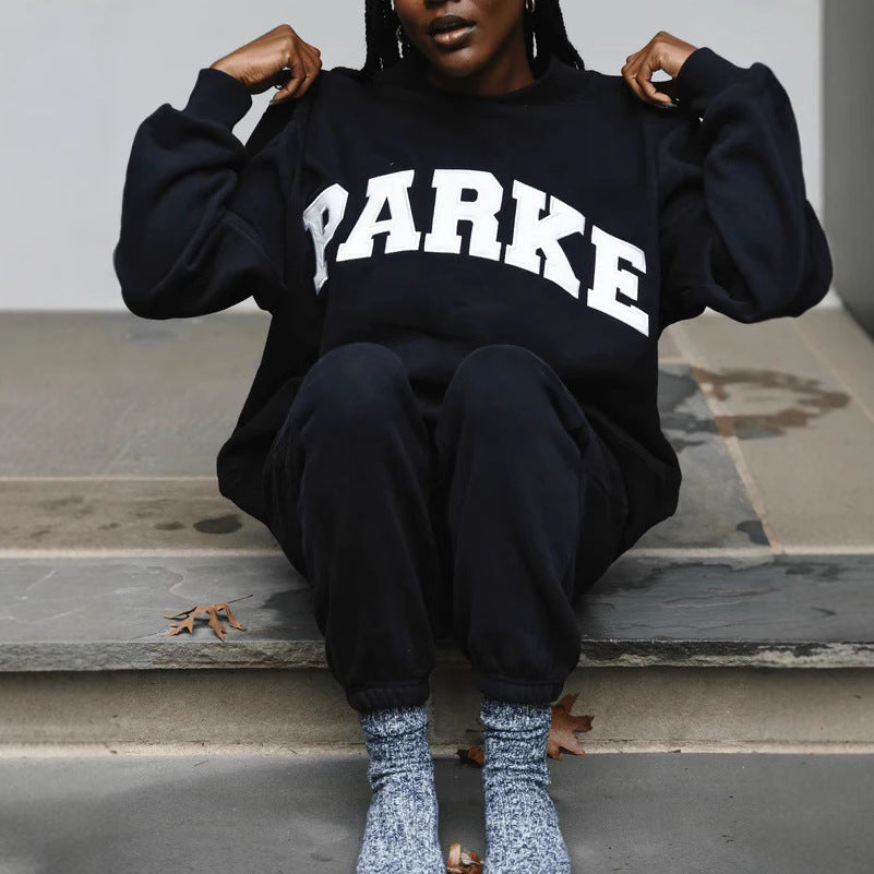 Women's Oversized Graphic Crewneck Sweater