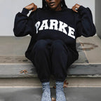 Women's Oversized Graphic Crewneck Sweater
