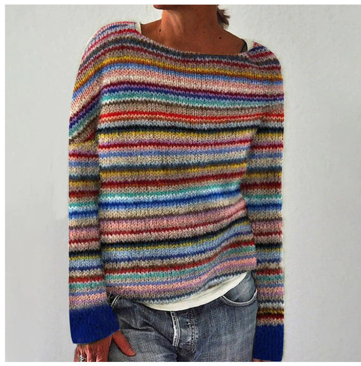Women’s Patterned Crew-Neck Sweater