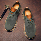 Men's Lace-Up Sneakers With Segmented Sole