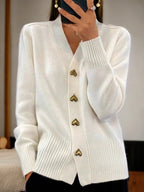 Women’s V-Neck Button-Front Cardigan