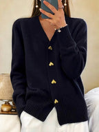 Women’s V-Neck Button-Front Cardigan