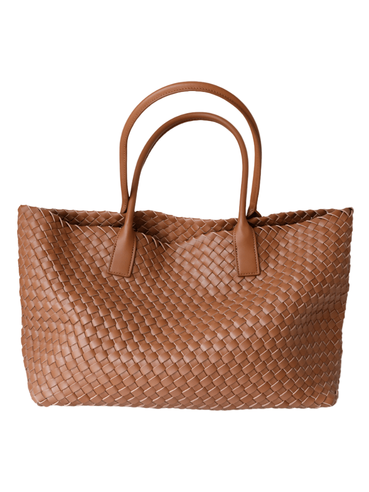 Women's Large Woven Tote Shoulder Bag