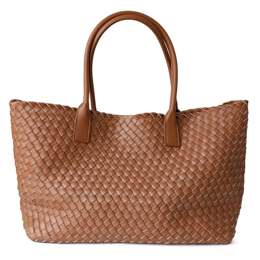 Women's Large Woven Tote Shoulder Bag