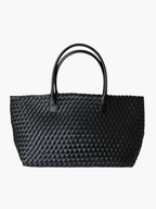 Women's Large Woven Tote Shoulder Bag