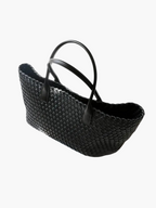 Women's Large Woven Tote Shoulder Bag