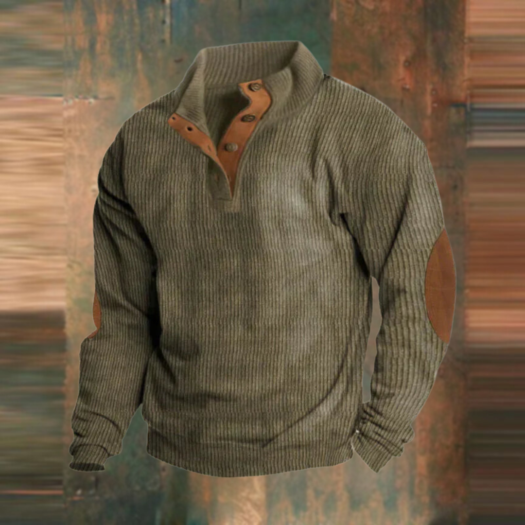 Men’s Ribbed Stand-Collar Sweater