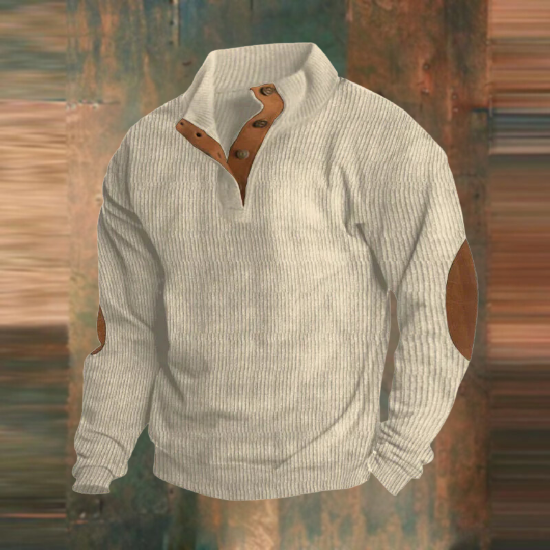 Men’s Ribbed Stand-Collar Sweater