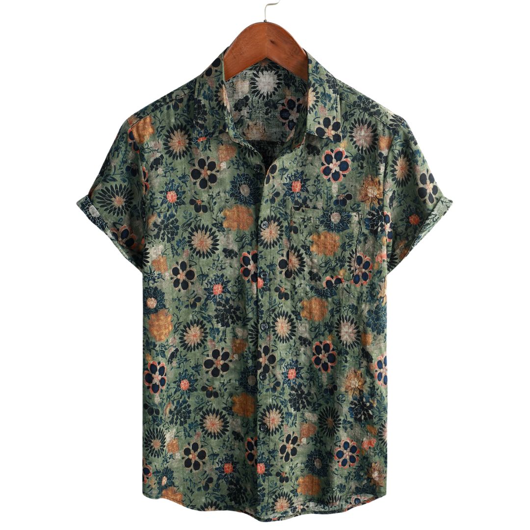 Men's Floral Short Sleeve Shirt